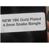 Image 5 : New 18K Gold Plated 4.5 mm Snake Bangle