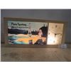 Image 1 : Vintage Pure Spring Illuminated Advertising Clock, Lights Up, Hour Hand Needs Tightening "