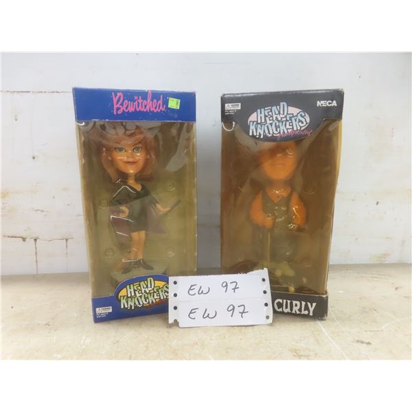 NECA Head Knockers Bobblehead Figures Including Bewitched and The Three Stooges Characters