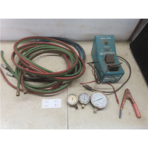 Motor Tester Growler Model 8440 With Oxy-Acetylene Nozzles and PSI Gauges