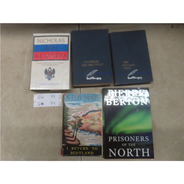 Book Lot Featuring Ernest Hemingway, Robert K. Massie and More