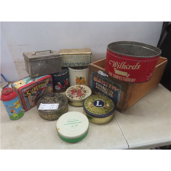 Tins, Fruit Crate, Rough Superman Lunch Kit