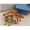 Image 3 : Bin of Handmade 1930s Children’s Wooden Building Blocks
