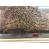 Image 8 : Finely Embroidered Framed Fishing Scene Plus Mixed Media Abstract Work
