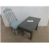Image 1 : 1930s Children’s Painted Chair With Wooden Table