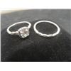 Image 6 : Sterling Silver and Cubic Zirconia Ring Set, Size 6, Total Weight 2.4 Grams
