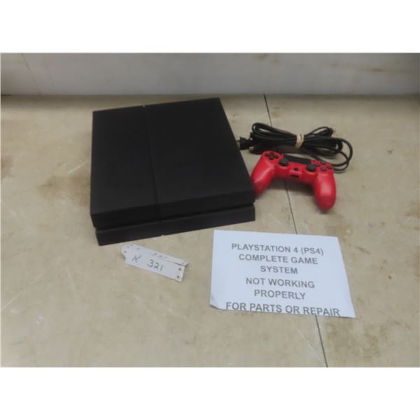 PlayStation 4 Complete Game System, Not Working Properly, For Parts or Repair