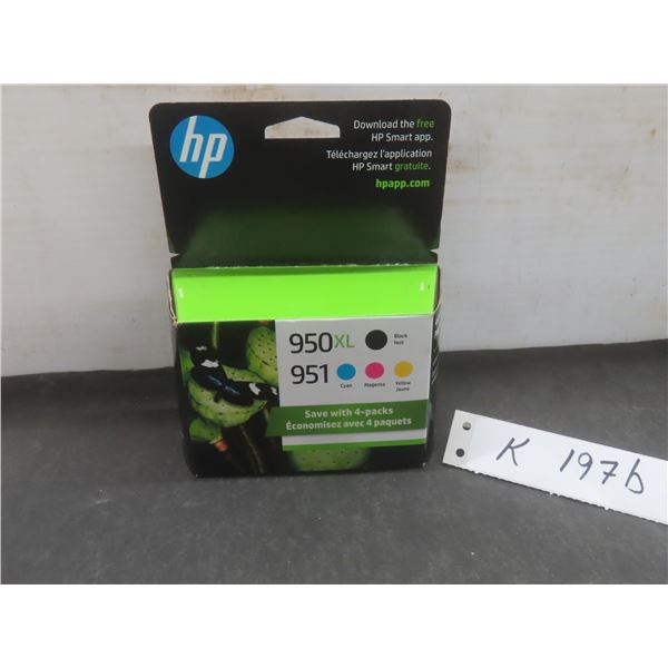 New HP Four Pack Ink Cartridges Including Models 950XL and 951