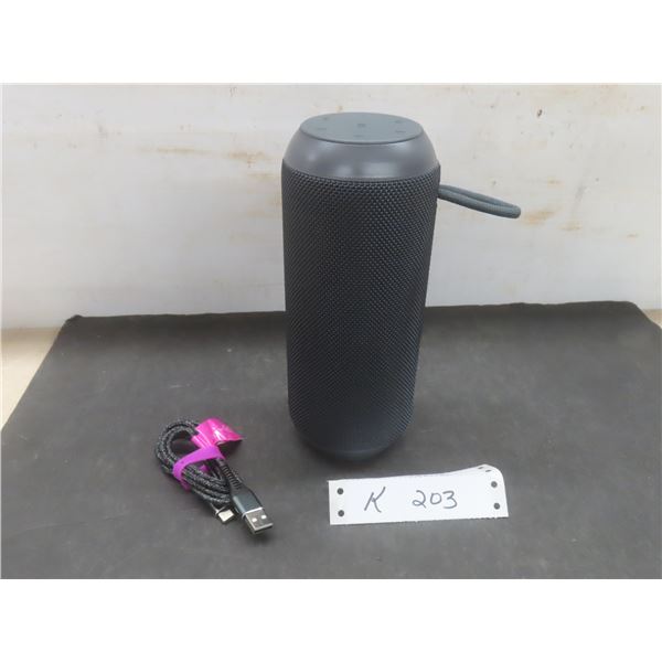 New ONN Large Rugged Bluetooth Speaker With Six Multicolour LED Lighting Effects, Waterproof Design