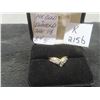 Image 1 : 14K Gold and Diamond Ring, Size 7 1/2, Total Weight 3.4 Grams