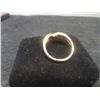 Image 2 : 14K Gold and Diamond Ring, Size 7 1/2, Total Weight 3.4 Grams