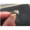 Image 5 : 14K Gold and Diamond Ring, Size 7 1/2, Total Weight 3.4 Grams