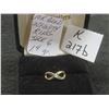 Image 1 : 10K Gold Infinity Ring, Size 6, Total Weight 1.4 Grams