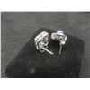 Image 2 : 14K White Gold and Blue Akoya Pearl Stud Earrings, Total Weight 3.8 Grams