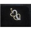 Image 2 : 10K Gold Double Heart Pendant, Total Weight 0.65 Grams
