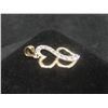 Image 3 : 10K Gold Double Heart Pendant, Total Weight 0.65 Grams