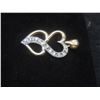 Image 4 : 10K Gold Double Heart Pendant, Total Weight 0.65 Grams
