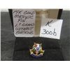 Image 1 : 14K Gold Masonic Pin Without Backing, Total Weight 1.7 Grams