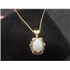 Image 2 : 10K Gold and Opal 19" Necklace, Total Weight 2 Grams