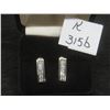 Image 1 : Sterling Silver and Cubic Zirconia Stud Earrings, Total Weight 3.3 Grams