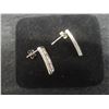 Image 2 : Sterling Silver and Cubic Zirconia Stud Earrings, Total Weight 3.3 Grams