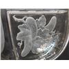 Image 7 : Glass and Wood Serving Tray and Vintage Poole Silver Plate Appetizer Tray With Frosted Design
