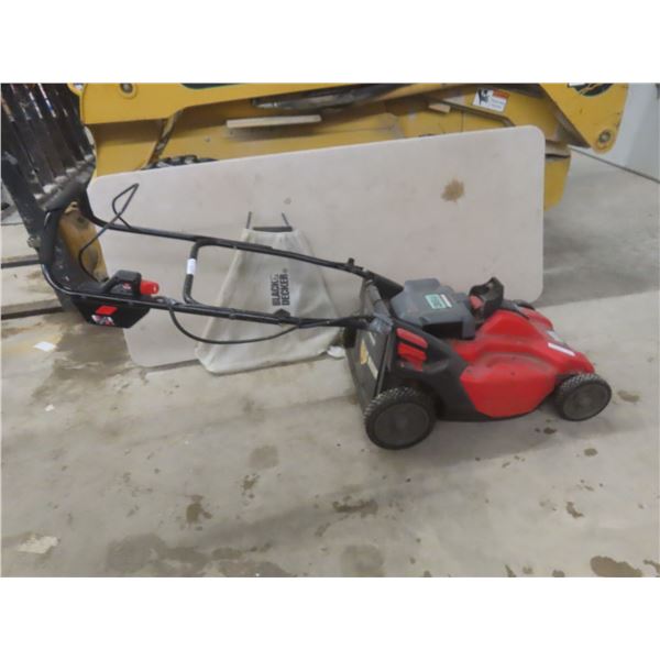 Black and Decker 36V Cordless Lawn Mower With Bagger, No Charger