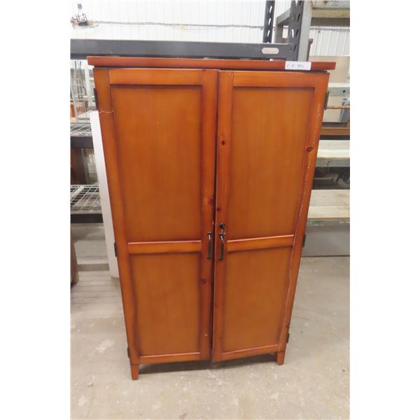 Computer Desk Cabinet With Key for Locking Door, 57 x 32 x 22