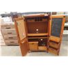 Image 4 : Computer Desk Cabinet With Key for Locking Door, 57 x 32 x 22