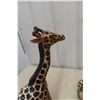 Image 3 : Three Wooden Girraffs, Largest 24 Inches Tall