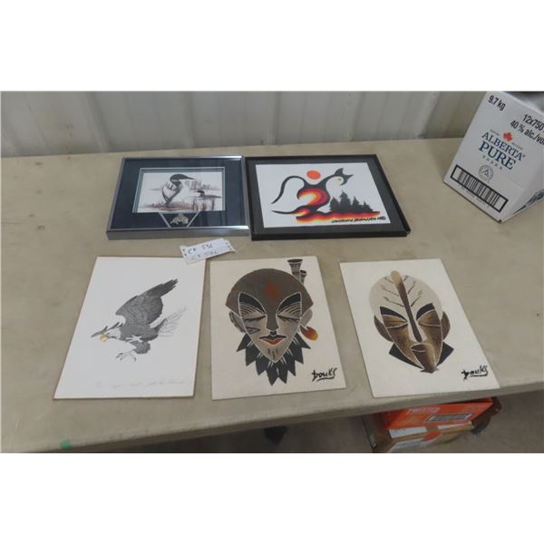 Native Art Print and Tribal Art, Largest 11 1/2 x 14