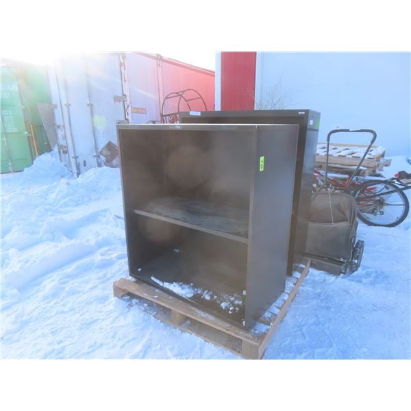 Pallet Lot of Two Metal Shelving Units, 39 x 18 x 36 and 42 x 15 x 36