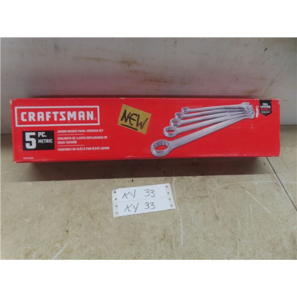New Craftsman Five-Piece Metric Wrench Set