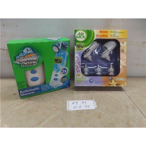 New Automatic Shower Cleaning Kit and Air Wick Warmers w/ Refills