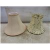 Image 5 : Eight Lamp Shades Including Fabric and Glass