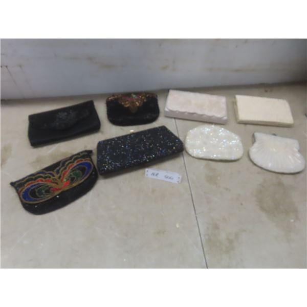 Eight Vintage Evening Clutches With Beadwork