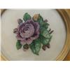 Image 12 : Four Framed Petit Point Pieces, Largest Approximately Diameter, and Two Vintage Art Deco Ceramic Ki