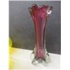 Image 5 : Art Deco Glass Lot Including Vases, Decanter With Four Matching Glasses, and Pedestal Fruit Bowl