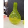 Image 9 : Art Deco Glass Lot Including Vases, Decanter With Four Matching Glasses, and Pedestal Fruit Bowl