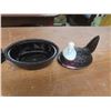 Image 11 : Depression Glass Rubbed Bowl With Ornate Silver Overlay, Tophat Toothpick Holders, Candle Stick Hol