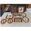 Image 1 : Eight Framed Petit Point Prints, Largest 10 x 10, Plus Framed Picture, 13 x 11