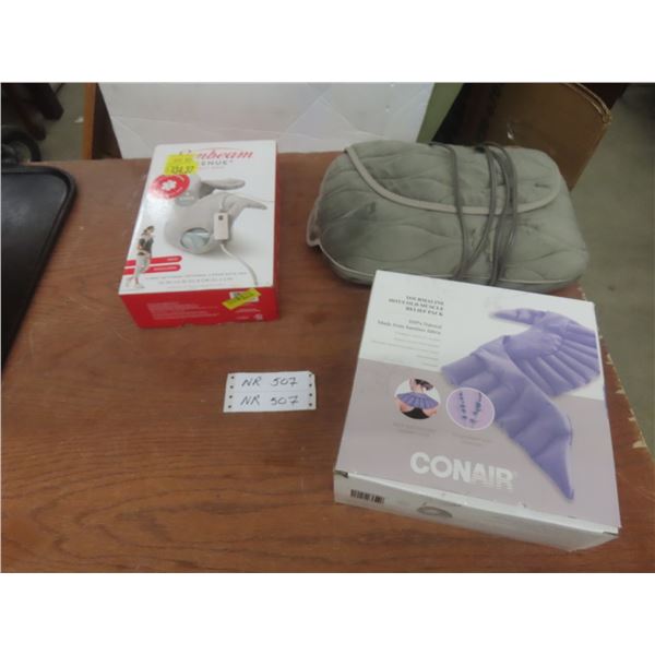 Sunbeam Heated Wrap and Conair Tourmaline Hot and Cold Muscle Relief Pack