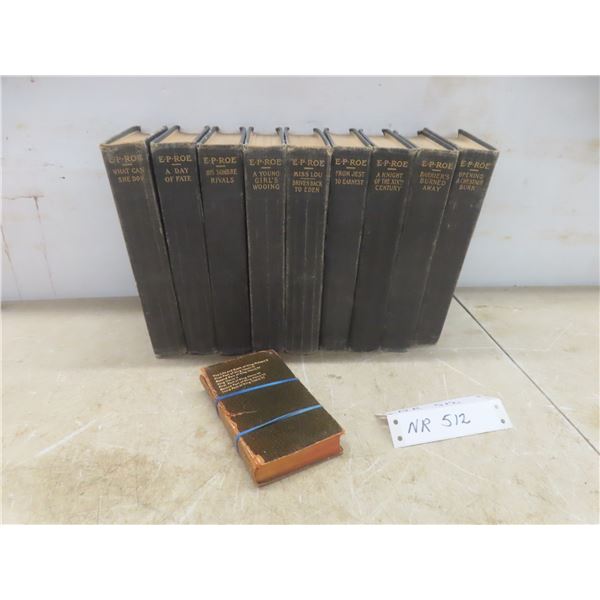 Nine Vintage Books Including EP Roe and Shakespeare, Volume Three