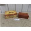 Image 1 : Hand-Painted Keepsake Box by Rhonda Kullberg and Wooden Treasure Box
