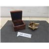 Image 1 : Antique Brass Marine Sextant With Wooden Case