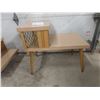 Image 2 : Mid-Century Modern Blonde Step-Up Coffee Table,, With Matching End Table