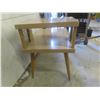Image 4 : Mid-Century Modern Blonde Step-Up Coffee Table,, With Matching End Table