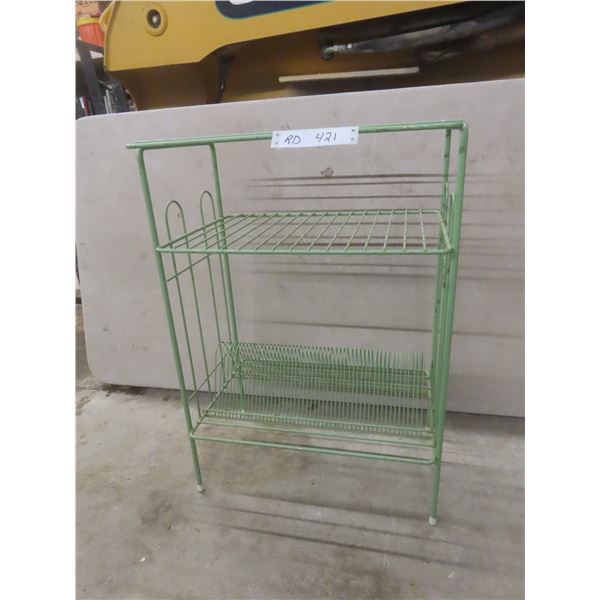Metal Vinyl Record Storage Shelf, 27 x 18 1/2 x 14