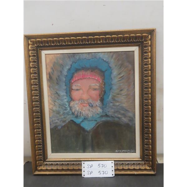 The Trapper by Ruth Mitchell, Painting on Board, 14" x 12"