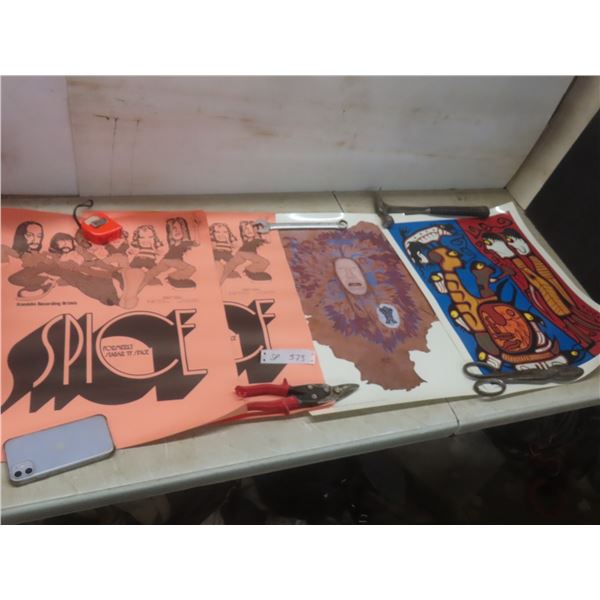 Two Original Norval Morrisseau and Three Sarain Stumb Exhibition Posters